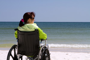 Woman Social Security Disability Beach